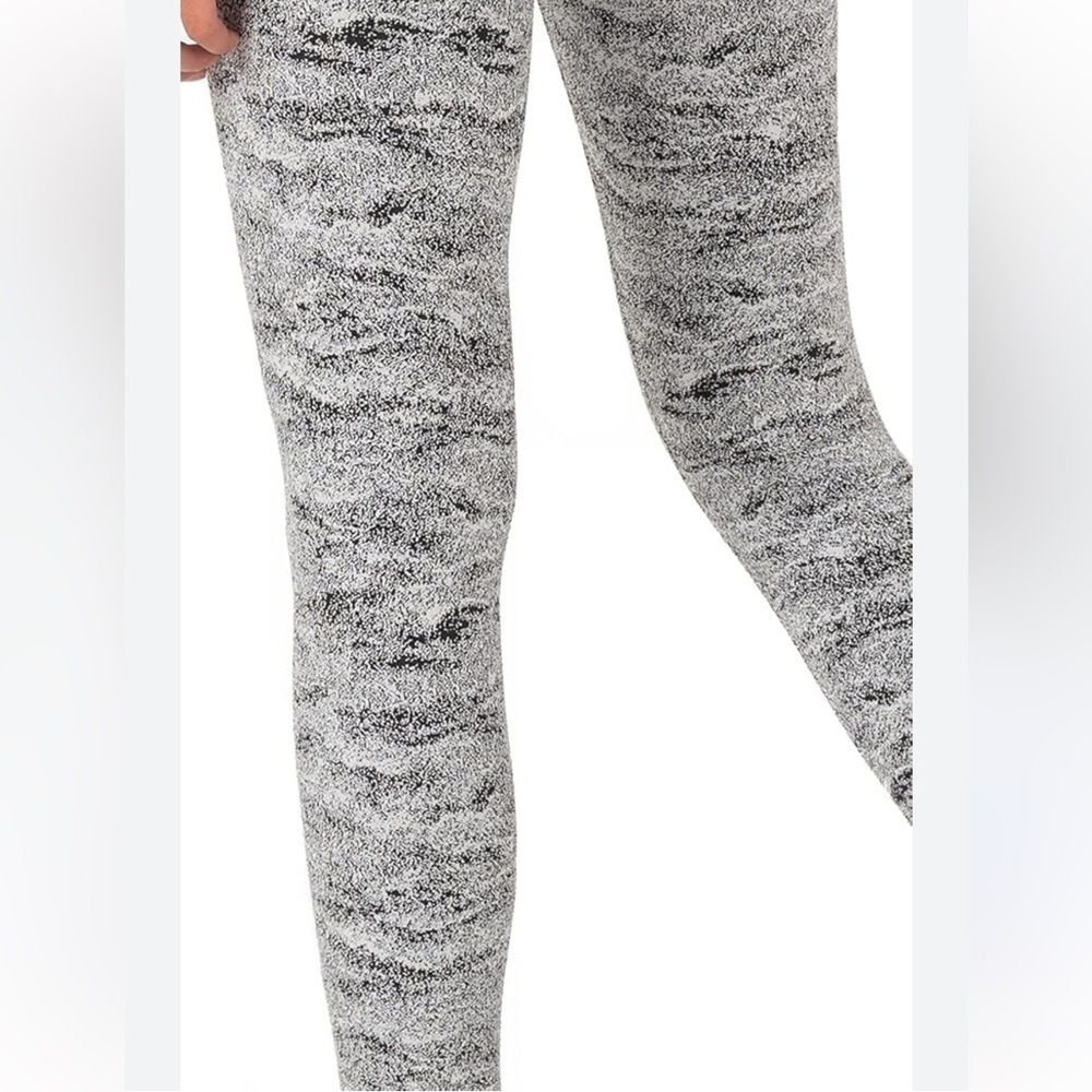 Kyodan High Waist Soft Jacquard Marble Women's Small white Gray Leggings - Picture 3 of 11